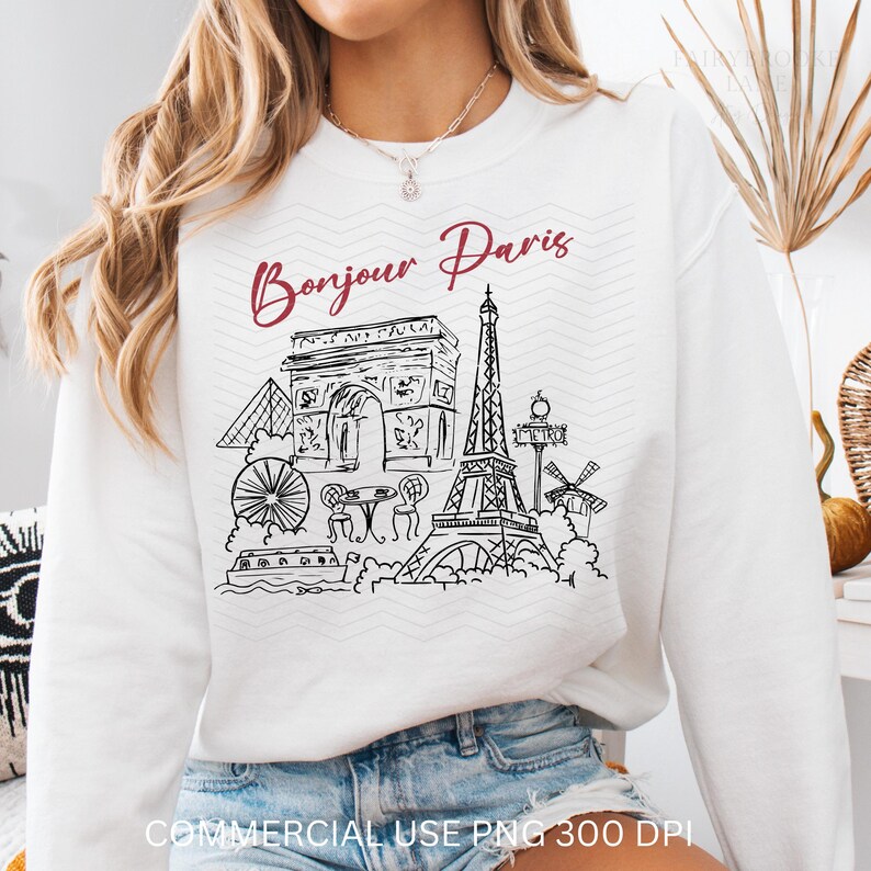 Paris PNG, Eiffelturm Png, Paris Clip Art, Frankreich Clipart, Sommerreise, Paris Vacay, Mädchenreise Png, Bachelorette-Shirt Png Sublimation Bild 6