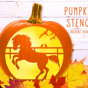 Horse Pumpkin Stencil, Horse Ranch Printable Stencil, Horse Pumpkin ...