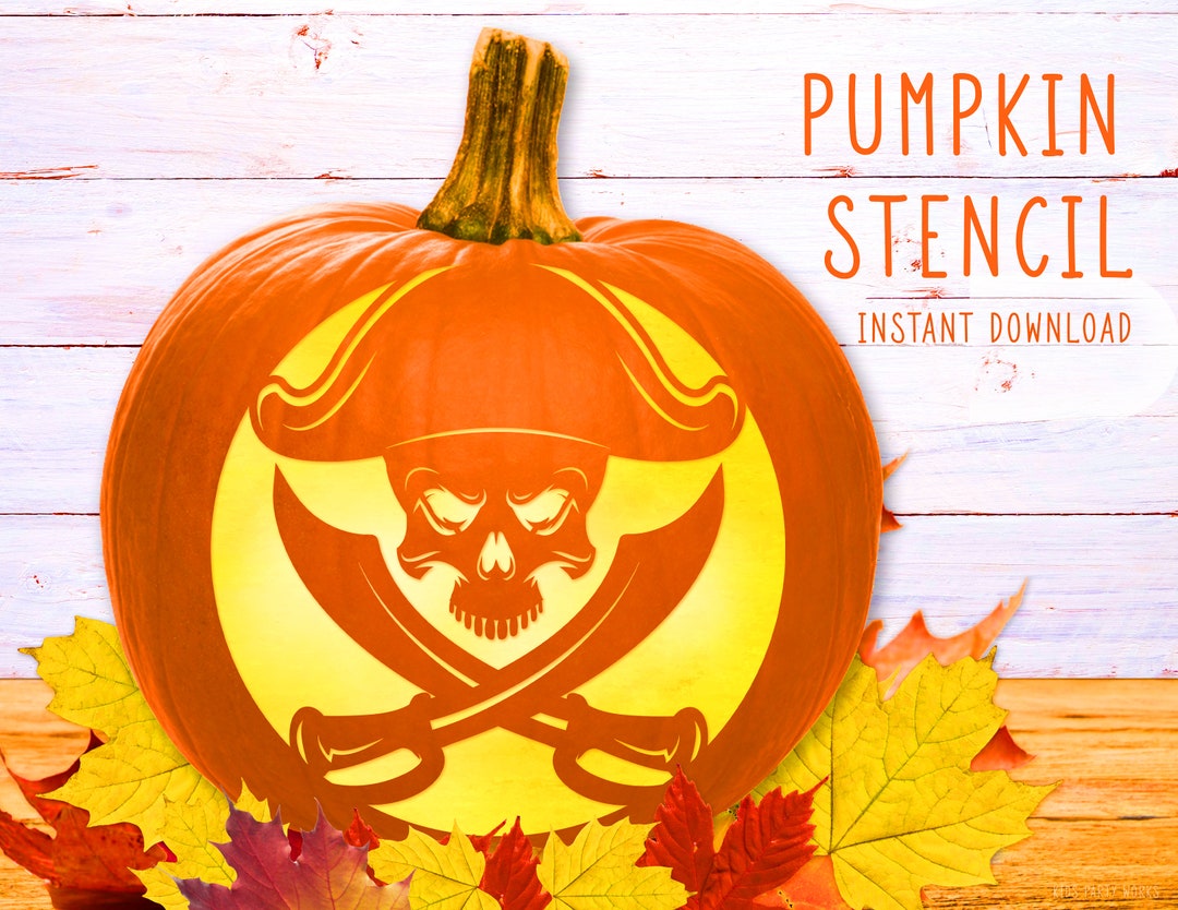 Pirate Pumpkin Stencil Pirate Sword Printable Stencil Jack O pirate-in-hat-pumpkin-stencil-free-printable-papercraft-templates