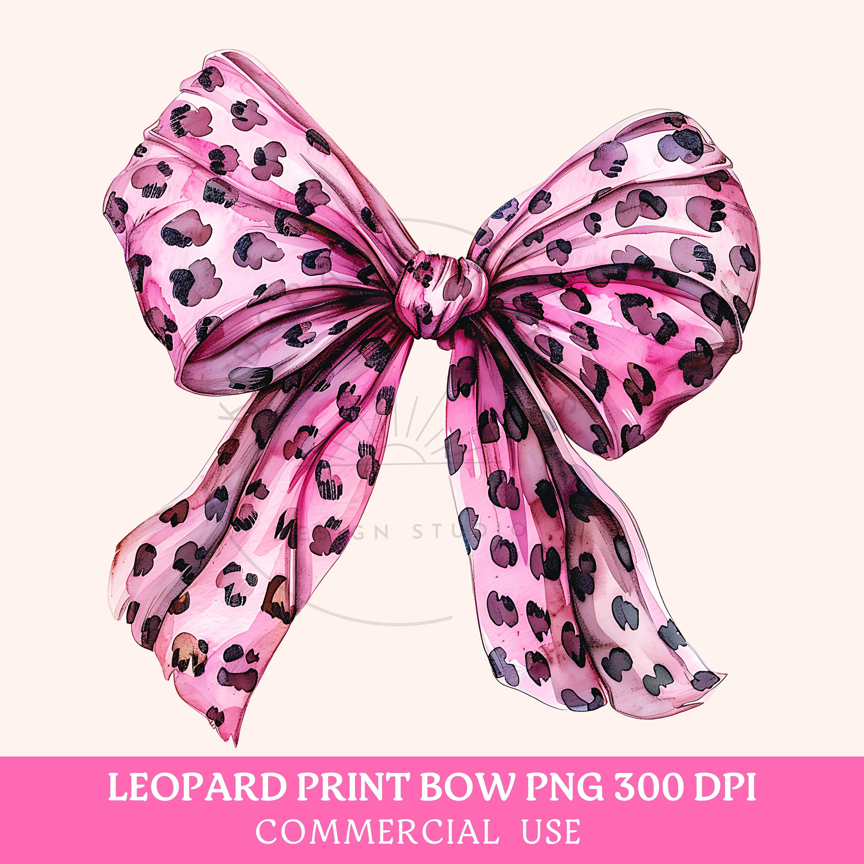 Coquette Bow PNG, Leopard Print Bow PNG, Pink Leopard Bow Sublimation ...