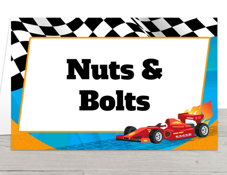 Race Car Food Labels Racing Birthday Party Party Supplies Etsy