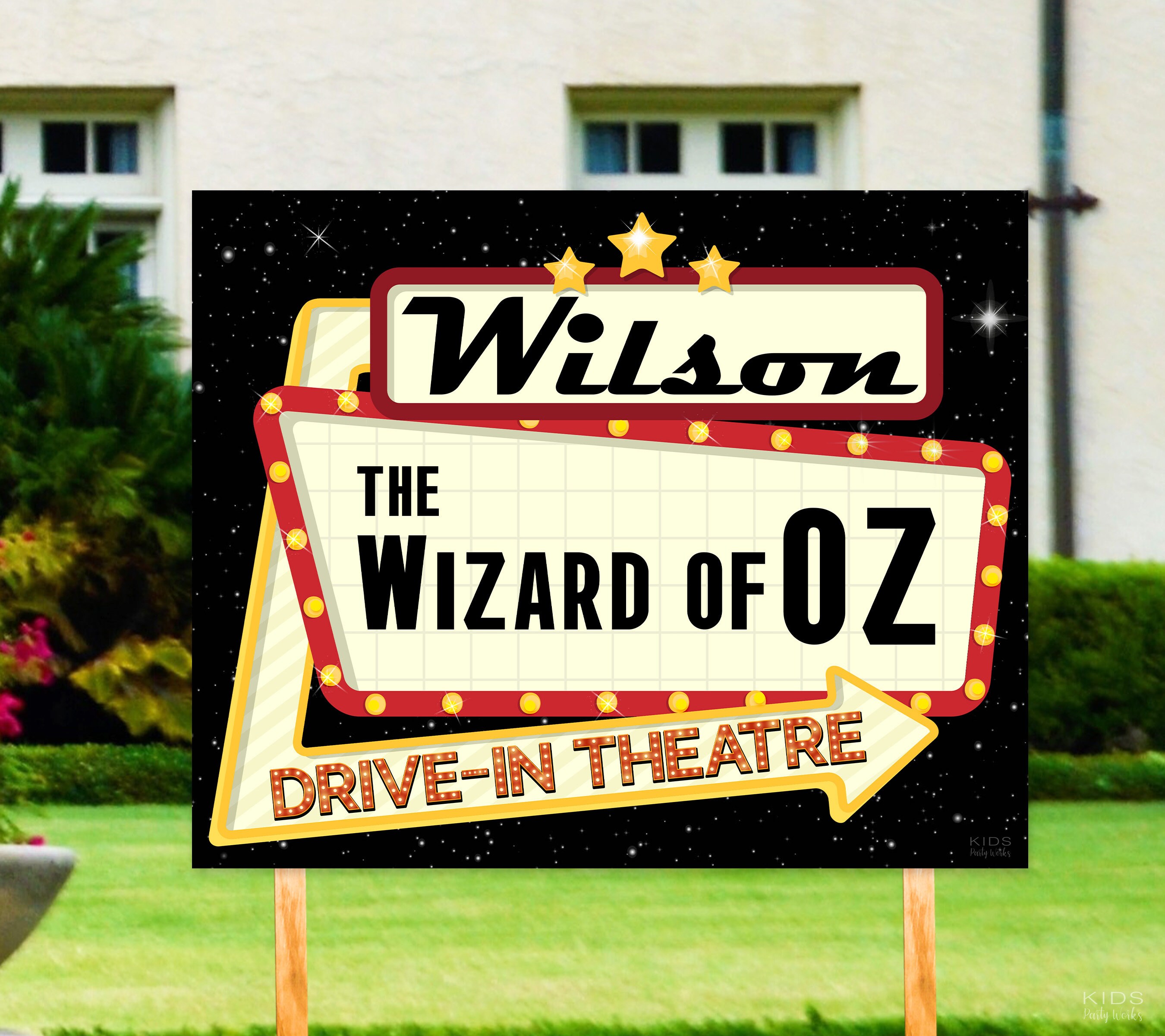 Retro Drive In Sign Retro Drive-in Movie Backdrop Drive in Sign Movie Night - Etsy