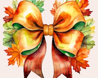 Lazo de otoño coqueto, PNG, Otoño coqueto, Clipart de lazo coqueto, Diseño de sublimación PNG, Lazo de otoño preppy, PNG de Acción de Gracias, PNG digital