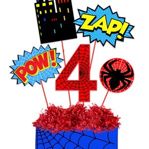 Spider Printable NUMBER 8 Centerpiece, Instant Download, Spider Theme ...