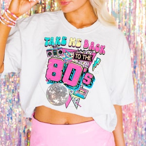 Anos 80 PNG Anos 80 Png Leve Me De Volta Aos Anos 80 Png Camisa Retro Sublimação Groovy Nostalgic Disco Ball Png Vintage Funky Memphis Aniversário Clipart