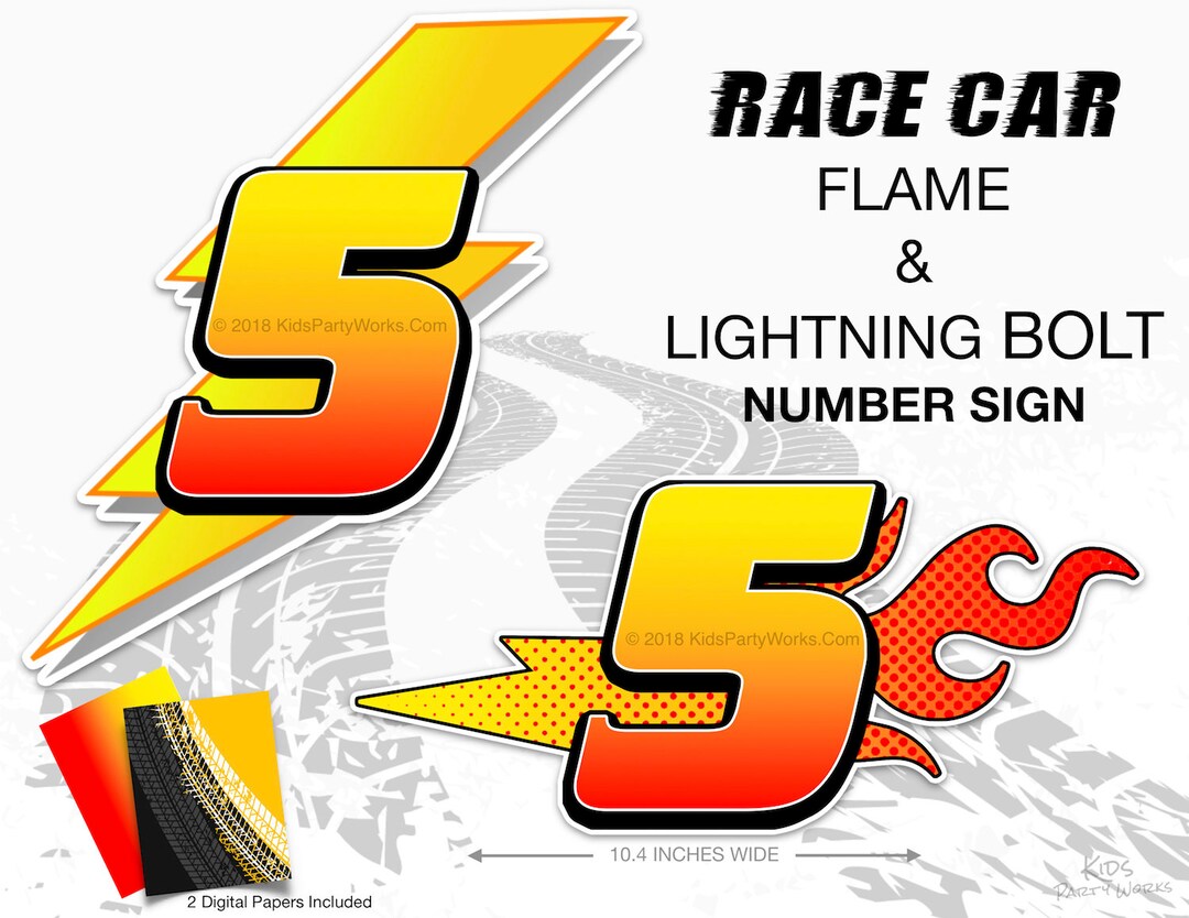 Race Car Number 5 - Cars Party - Race Car Birthday - Race Car ...