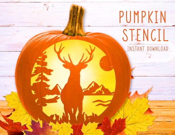 Deer Pumpkin Template deer-pumpkin-template