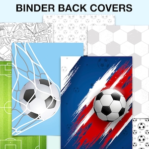 Kids Printable BINDER COVERS, Soccer Binder Covers, 1 Personalized ...