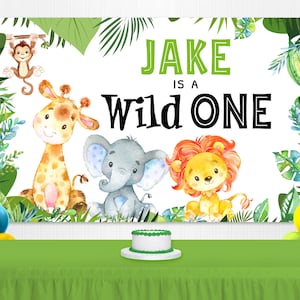 Safari Backdrop l Safari Birthday l Jungle Birthday l Jungle Banner l Wild One l Birthday Backdrop l Custom Printable Digital Backdrop