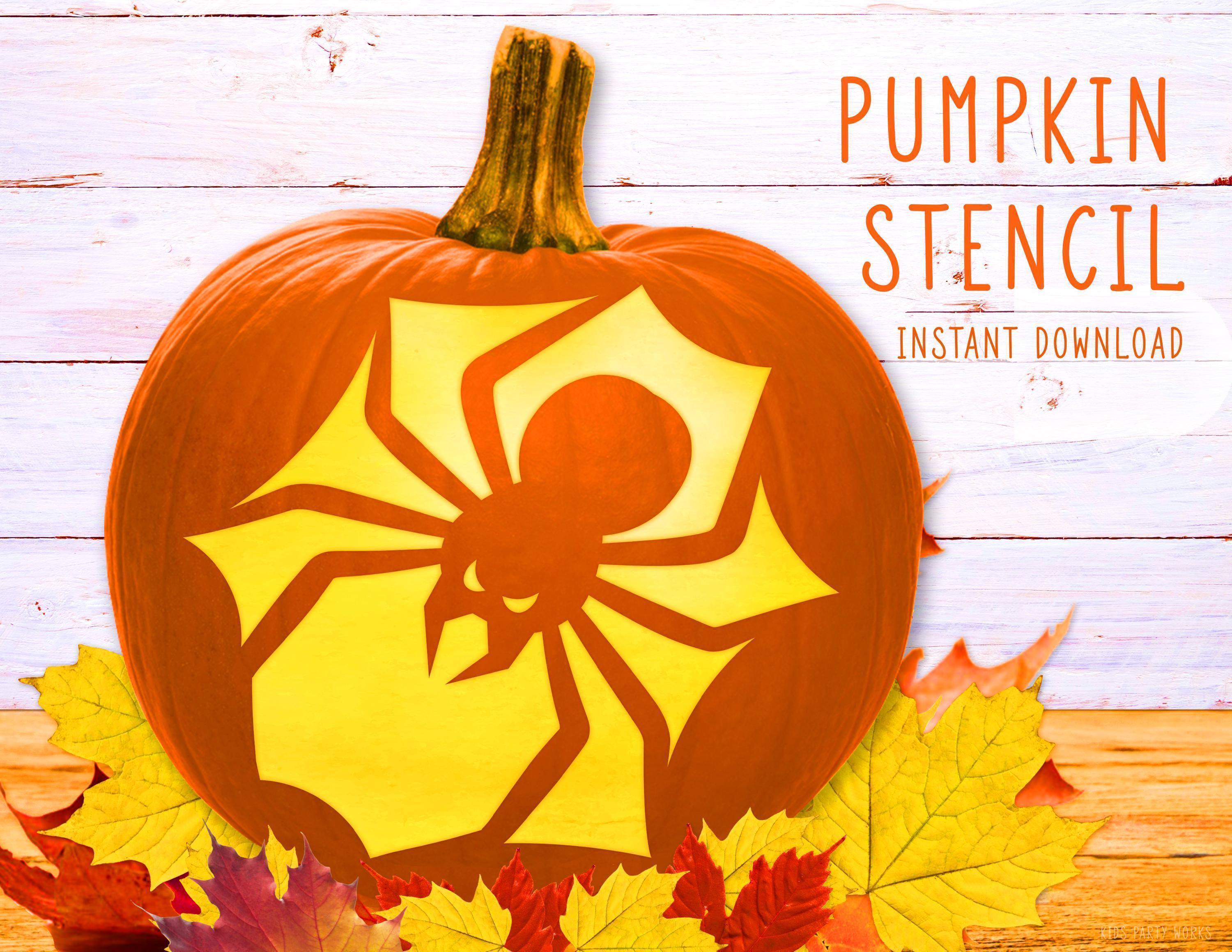 Spider Pumpkin Stencil, Halloween Pumpkin PRINTABLE Stencil, Spider Jack O'  Lantern, Halloween Pumpkin Carving Template, Spider Digital File - Etsy  Finland, image size:3000x2318