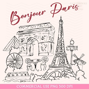 Paris PNG, Tour Eiffel Png, Paris Clip Art, Clipart France, voyage d'été, vacances à Paris, voyage entre filles Png, EVJF chemise Png sublimation