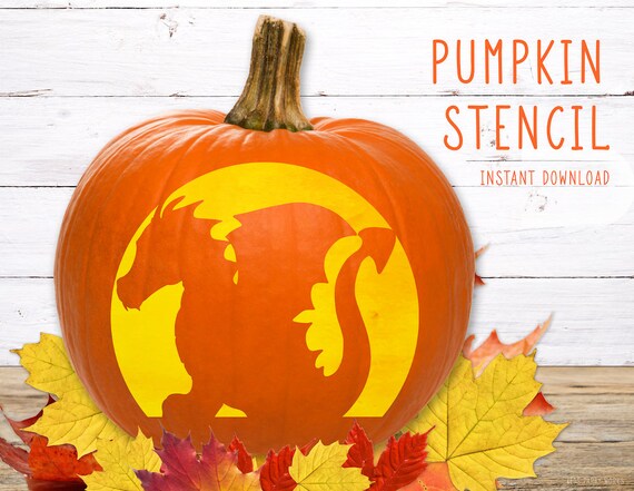 Dragon Pumpkin Stencil, Printable Pumpkin Stencil, Jack O' Lantern ...