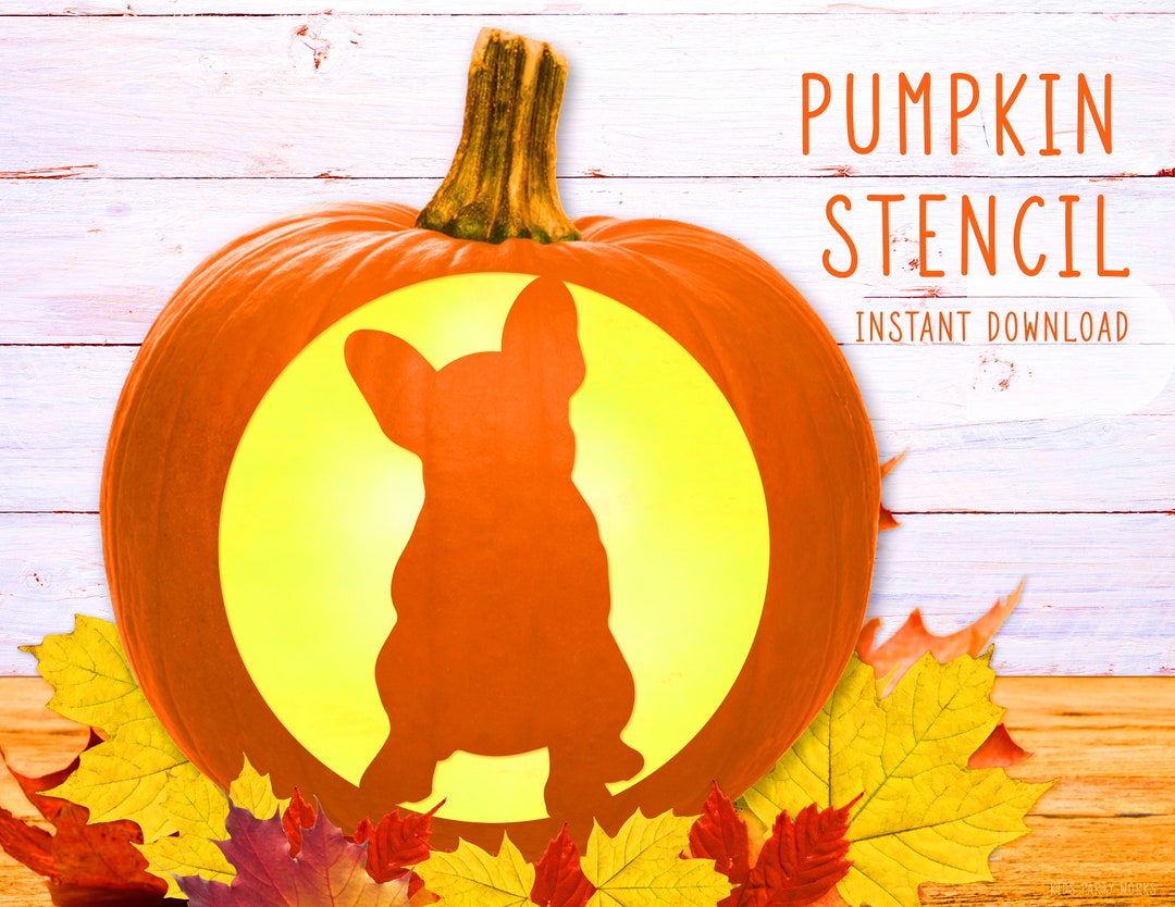 Dog Pumpkin Stencil, French Bulldog Printable Stencil, Jack O' Lantern, Pumpkin Carving Template, Halloween, Dog Stencil, Instant Download - Etsy