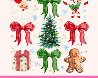 Coquette Christmas Bow PNG, Coquette Bow PNG, Christmas Sublimation Design, Christmas Png, Holidays Png, Christmas Shirt Design, Santa Png