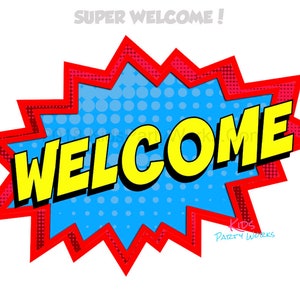 Superhero Welcome Sign - Superhero Sign - Superhero Party - Superhero Decorations - Superhero Welcome - Superhero - Welcome Sign - Welcome