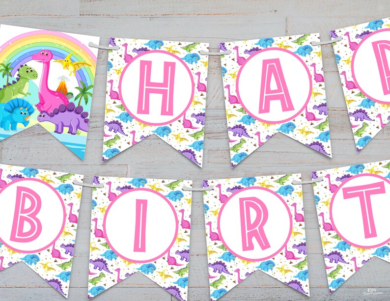 Dinosaur Birthday Banner Dinosaur Alphabet Dino Printable - Etsy