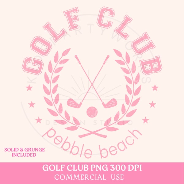 Golf PNG, Golf Club PNG, Pebble Beach Graphic Tee, Girls Gulf Shirt Png, Cocktail Social Club, Country Club, Golfer Pebble Beach Golfing Png