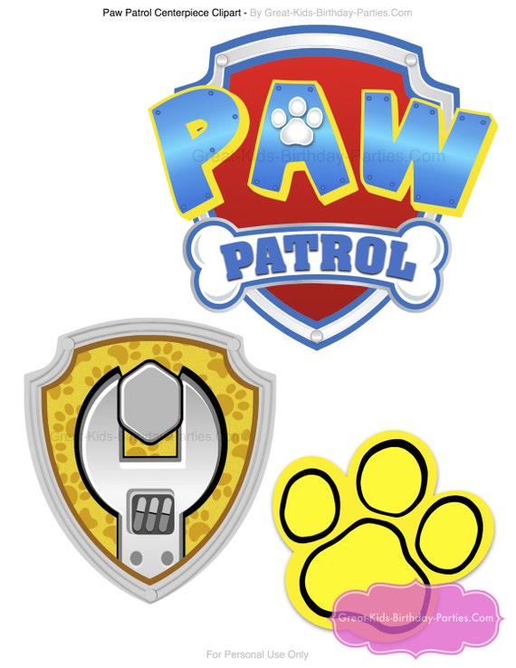 PAW PATROL CENTERPIECES Number 3 Paw Patrol Printable