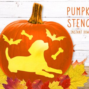 Szablon z dynią dla psa, szablon z dynią dla beagle'a, szablon do druku, dynia Jack O'Lantern, szablon do rzeźbienia dyni, pies na Halloween do pobrania natychmiast
