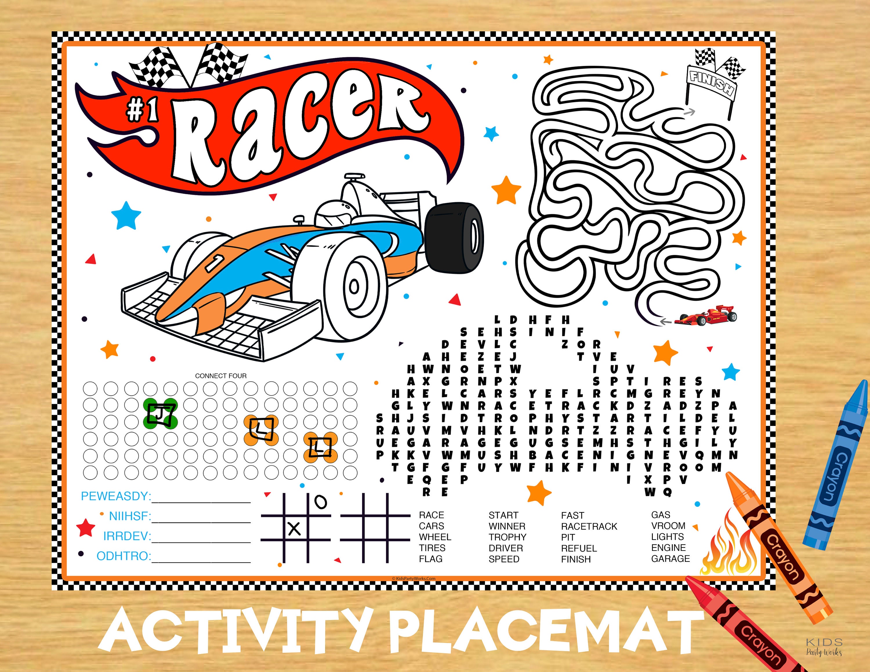 car maze templates