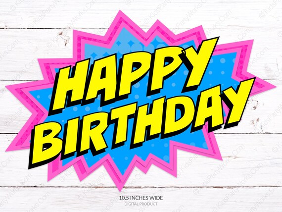 Supergirl Happy Birthday Sign Superhero Printables Supergirl Birthday 