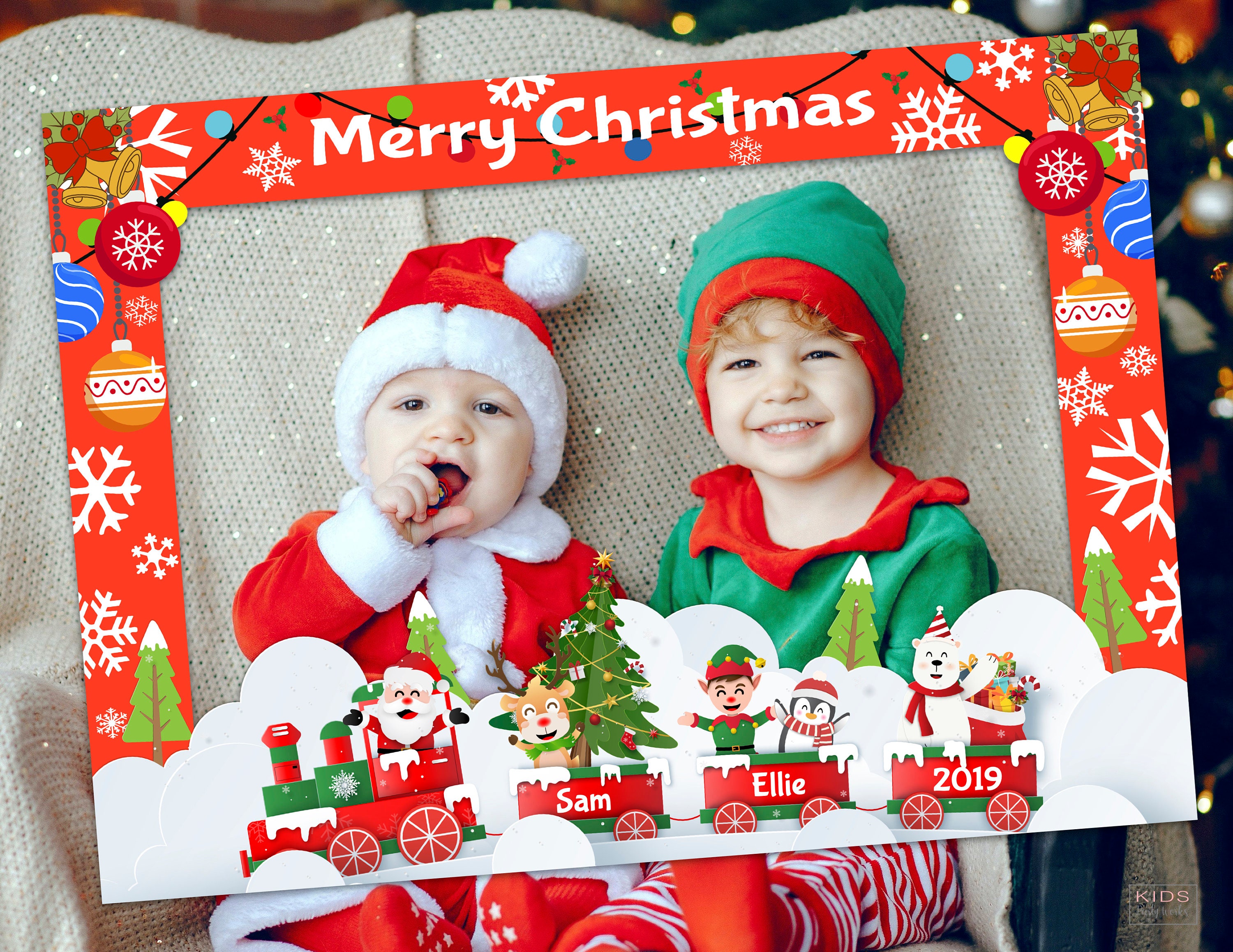 Christmas Photo Booth Frame Personalized Custom Merry Etsy UK