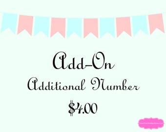 Add-On Additional Number