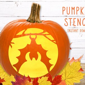 Bat Pumpkin Stencil, PRINTABLE Pumpkin Stencil, Jack O' Lantern ...