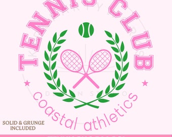 Tennisclub shirt sublimatie ontwerp digitale download png-bestand Instant DIGITALE, trendy tennisontwerp, tennisbal tennisracket tshirt png