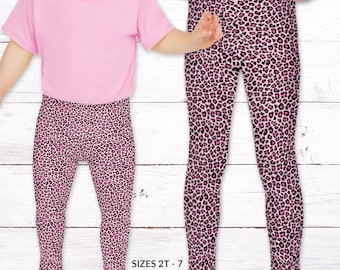 Legging Fille Justice Taille 7 – Imprimé Léopard Rose Et Blanc, Neuf Sans étiquette