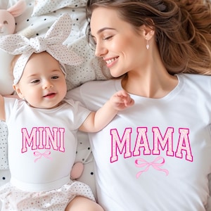 Kokette Mama Mini PNG, Mama PNG, Muttertag Png, rosa Schleife, Mama Shirt Sublimation, Mama & Ich, Mutter Tochter Passende Blumen Png