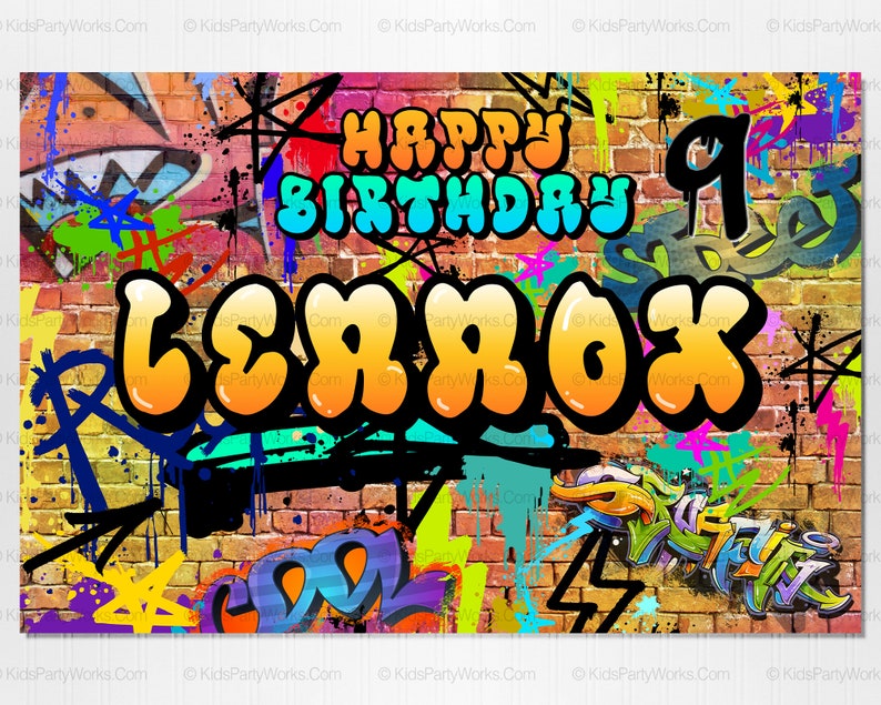 Personalized Graffiti Sign Graffiti Backdrop Graffiti Etsy