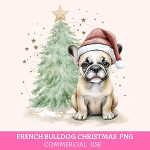 Weihnachtshund PNG, Weihnachten Französische Bulldogge Png, Französische Bulldogge Weihnachtsbaum Weihnachtshund PNG für Shirt Weihnachtsbaum Sublimationsentwurf