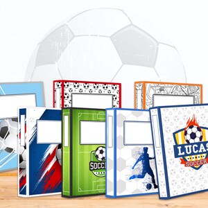 Kids Printable BINDER COVERS, Soccer Binder Covers, 1 Personalized ...