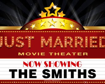 Movie Theater Sign, Movie Night Party, Movie Birthday, Theater Backdrop, Marquee Backdrop, Birthday Party Backdrop, Digital Backdrop