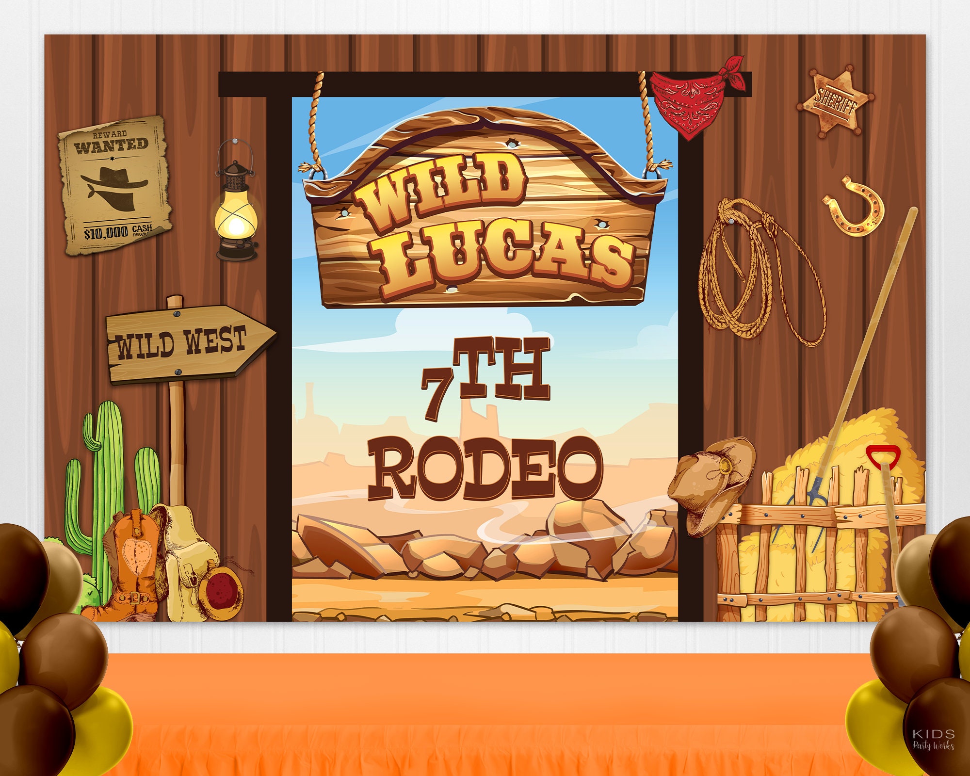 Cowboy Custom Backdrop Cowboy Party Cowboy Birthday | Etsy