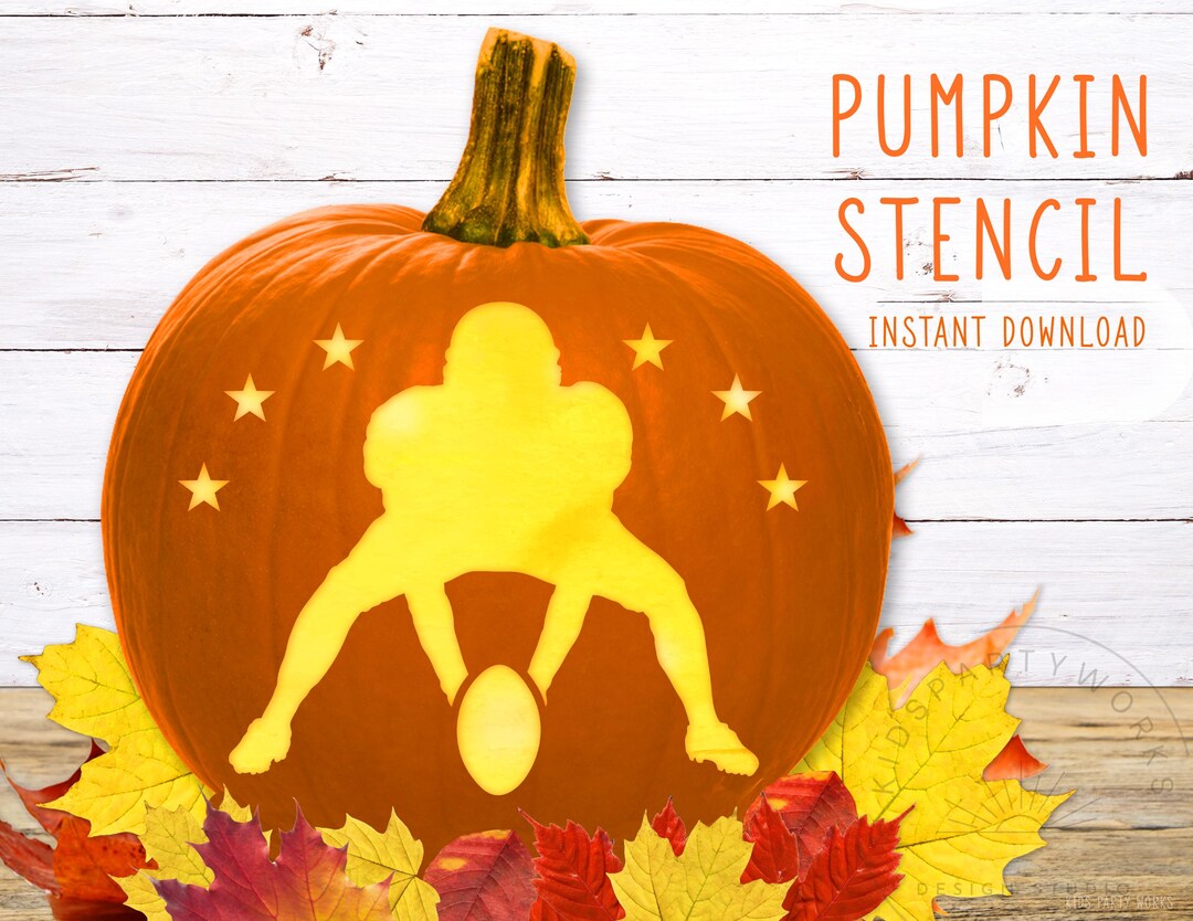 Football Pumpkin Stencil, Football Season Pumpkin Stencil, Football Player Stencil, Pumpkin Carving Printable Halloween Template, Digital - Etsy football-pumpkin-stencil-football-season-pumpkin-stencil-football-player-stencil-pumpkin-carving-printable-halloween-template-digital-etsy