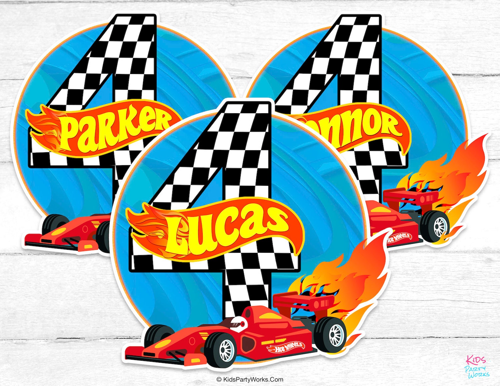 Decoraciones de Hot Wheels Feliz Cumpleaños Hot Wheels | Etsy