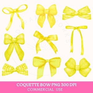 Lazo coqueto (Png), Lazo amarillo coqueto (Png), Lazo navideño (Png), Lazos amarillos (Png), Lazo coqueto de moda, Diseños de sublimación de camisetas, Clipart de lazo