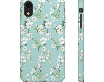 Jasmine Flower Phone Case, Cherry Blossom, Floral Pattern, Tough