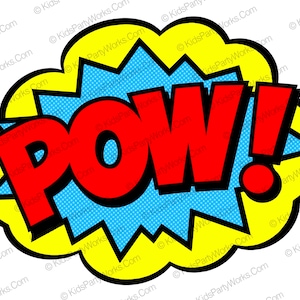 Superhero Word Bubbles - Superhero Birthday - Superhero Party - Superhero Decorations - Photo ...