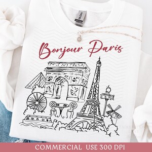 Paris PNG, Eiffelturm Png, Paris Clip Art, Frankreich Clipart, Sommerreise, Paris Vacay, Mädchenreise Png, Bachelorette-Shirt Png Sublimation Bild 2