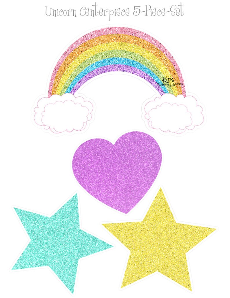 Unicorn Party Decorations Printable Centerpiece-unicorn | Etsy