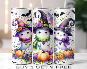 Süßer Geist Halloween PNG, Süßer Geist 20 Unzen Tumbler Wrap PNG, Blumengeist Sublimationsdesign, Herbst PNG, Gruseliger Png, Herbst Png Digitale Datei
