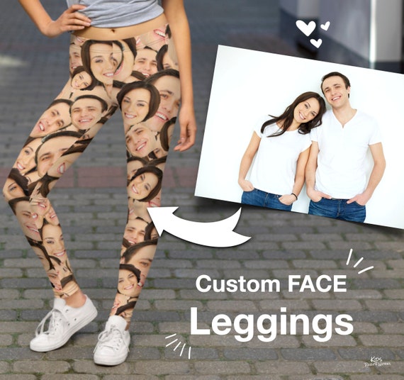 Buy Custom Face Leggings, Funny Leggings, Selfie Leggings