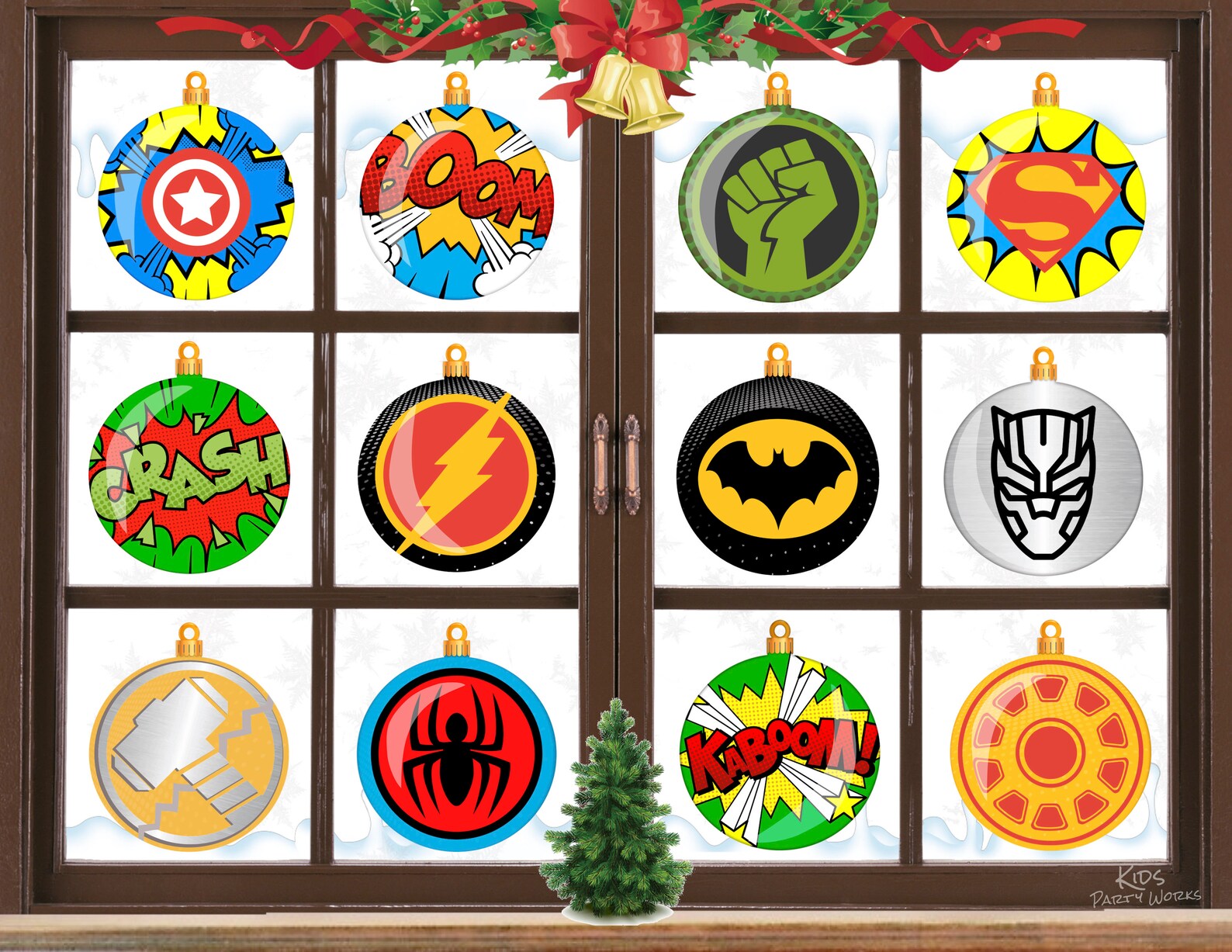 Superhero Christmas-superhero Christmas Ornaments-printable - Etsy