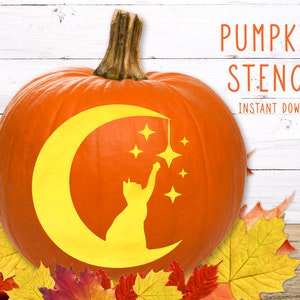 Cat Pumpkin Stencil, PRINTABLE Pumpkin Stencil, Jack O' Lantern ...