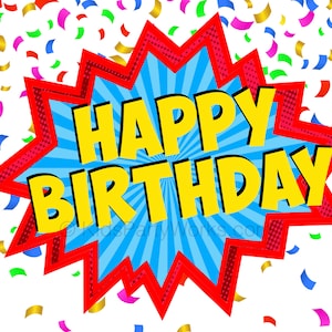 Superhero Happy Birthday Sign, Superhero Printables, Superhero Party, Superhero Decorations, Superhero Word Bubble