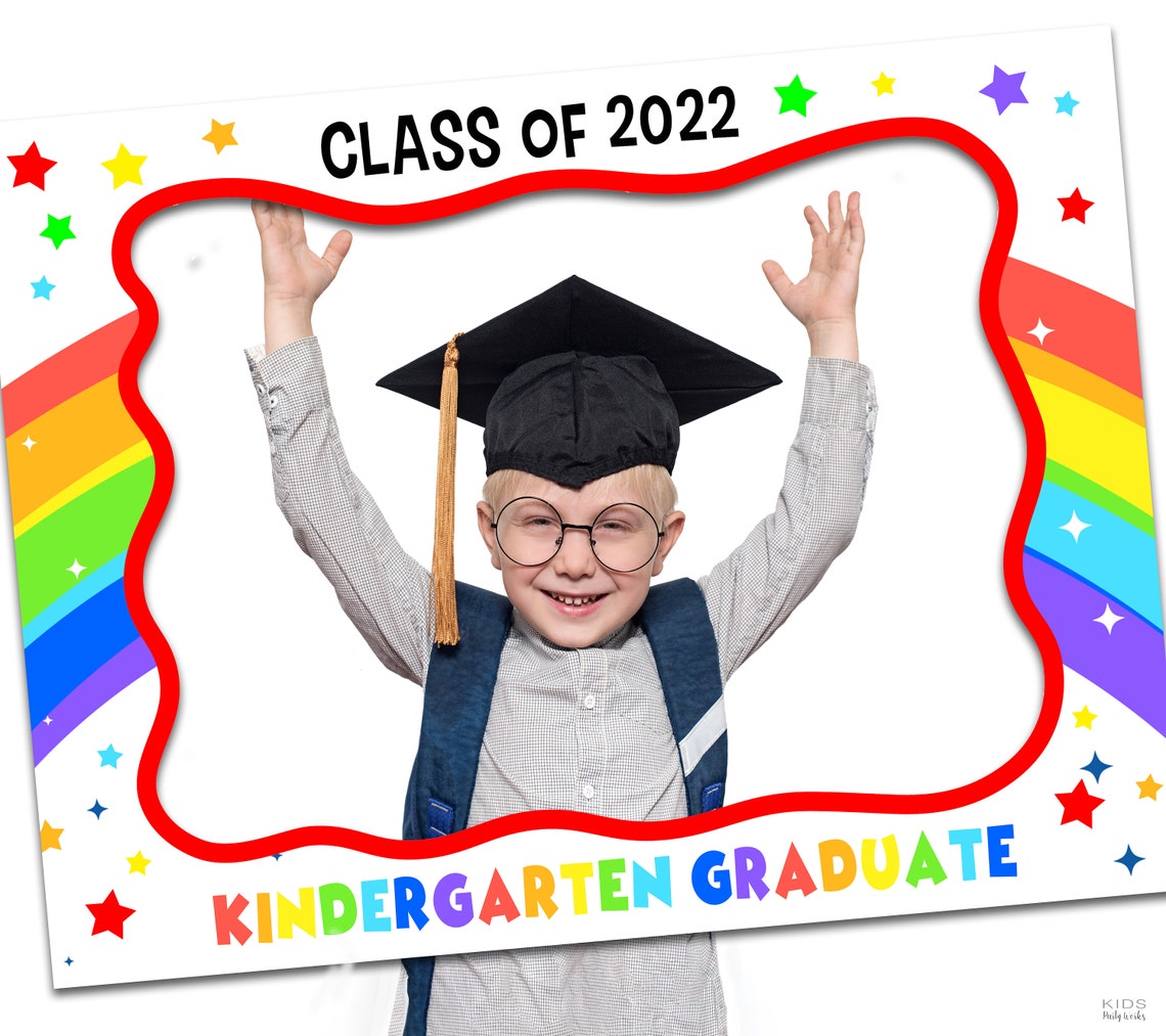 Kindergarten Grad Photo Booth Frame Graduation 2022 Class Etsy