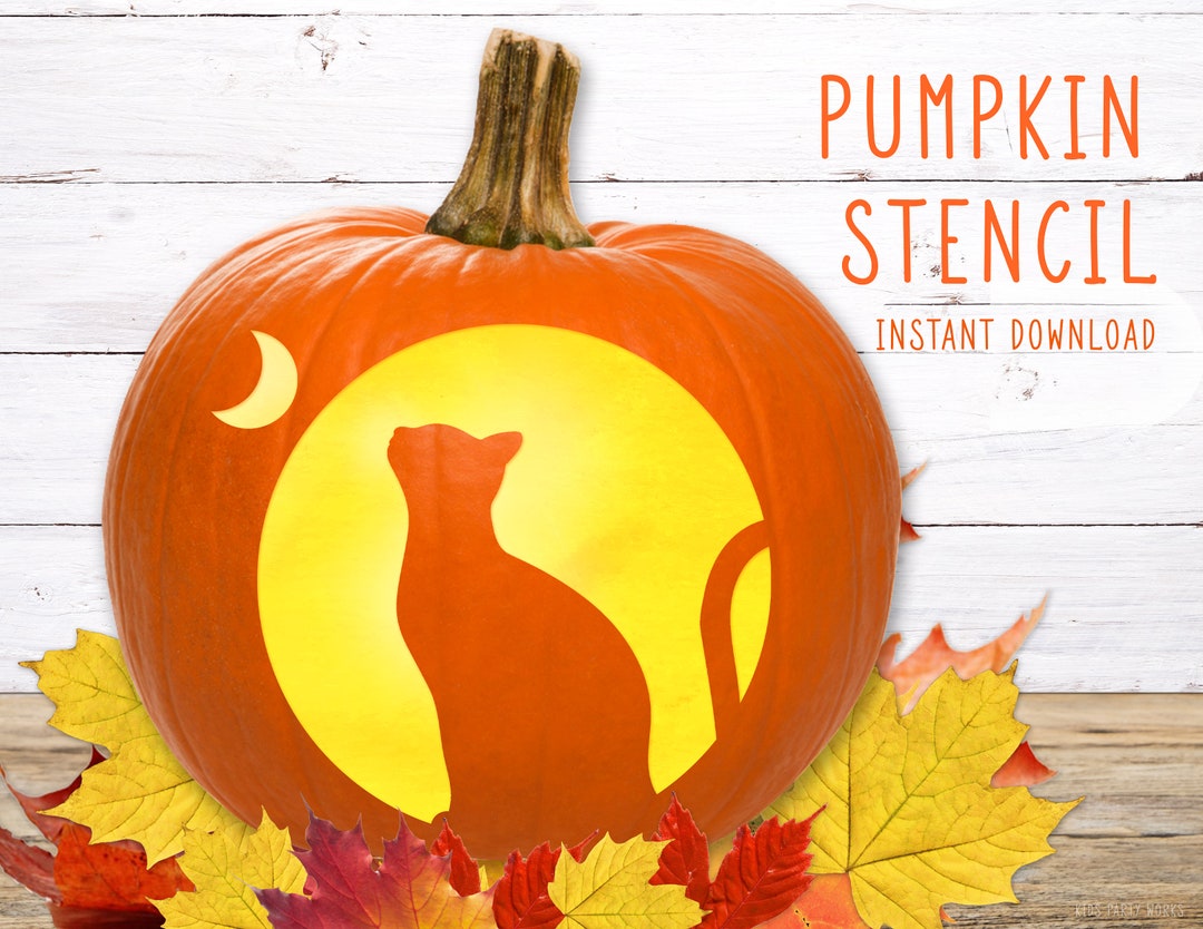 Halloween Pumpkin Cat Stencils Halloween Pumpkin Cat Stencils
